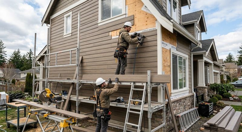 Composite Siding Installation in Boston, MA