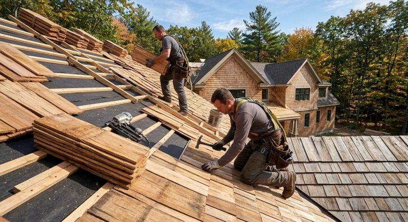 Natural Wood Roof Installation in Fredericksburg, VA